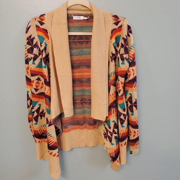Blu Pepper Sweaters - Blu Pepper Aztec print Cardigan